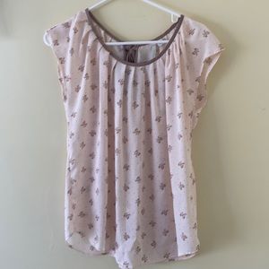 Lauren Conrad pleat neck blouse EUC